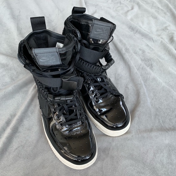 Nike Air Force high top black patent leather - Picture 2 of 7